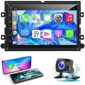 lot 15982 image: 464G Android 12 Car Stereo for Ford 2004-2014 F150F250F350, 7 Inch IPS Touch Screen Car Radio with Wireless CarplayAndroid Auto, GPS, WiFi, Bluetooth, FM, Support OBD2DVRDPS - Retail $99