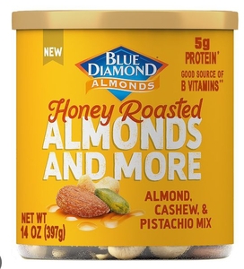lot 3615 image: Blue Diamond Honey Roasted Mixed Nuts 14 Oz