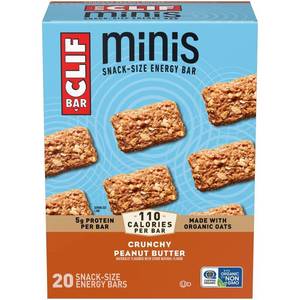 lot 3620 image: CLIFF CRUNCHY PEANUT BUTTER MINIS ENERGY BARS 20 Bars