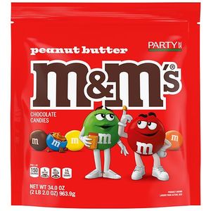 lot 3649 image: M&ampMS PEANUT BUTTER CHOCOLATE CANDIES 34 Oz