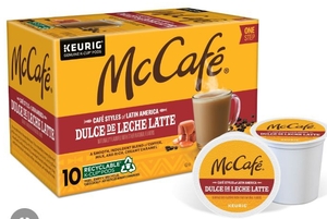lot 3678 image: McCafe  Dulce de Leche One Step Latte Medium Roast K-Cup Coffee Pods  10 Count