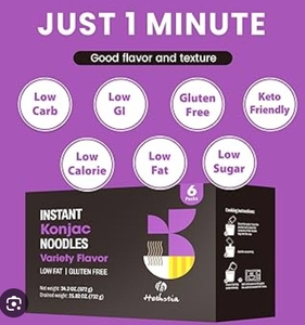 lot 3684 image: Hethstia Konjac Noodles 6-Pack Variety Flavor