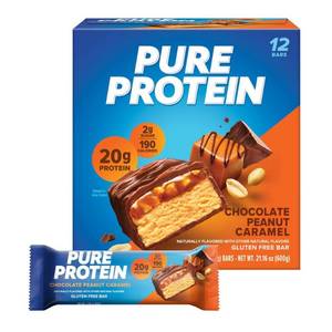 lot 3689 image: PURE PROTEIN CHOCOLATE PEANUT CARAMEL BAR 12 Count