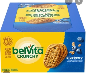 lot 3707 image: BELVITA BLUEBERRY BREAKFAST BISCUITS 8 PACKS OF 4