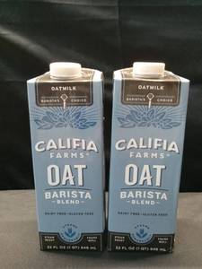 lot 3709 image: 2 pk Califia Farms Oat Barista Blend Oat Milk - 1qt