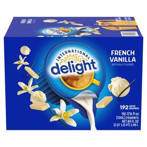 lot 3711 image: DELIGHT FRENCH VANILLA CREAMER SINGLES 192 COUNT