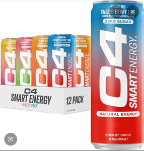 lot 3757 image: C4 Smart Energy Drink Variety Pack 12- 12 Oz Cans
