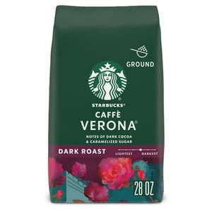 lot 3817 image: Starbucks Caffe Verona  Ground Coffee  Dark Roast Hot or Iced Coffee  28 oz