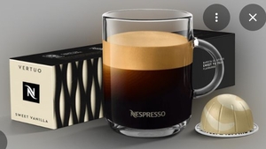 lot 3843 image: Nespresso Vertuo Sweet Vanilla Coffee Pods 10 Count