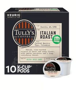 lot 3846 image: Tullys Italian Roast K-Cup Coffee Pods 10 Count