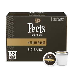 lot 3847 image: Peet s Coffee  Big Bang Premium Medium Roast Single Serve Coffee Pods  32 Count
