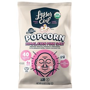 lot 3857 image: LESSER EVIL HIMALAYAN PINK ORGANIC POPCORN 4.6 OZ