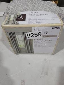 lot 9259 image: Carver Gray Room Darkening Curtain Panels 2 pack