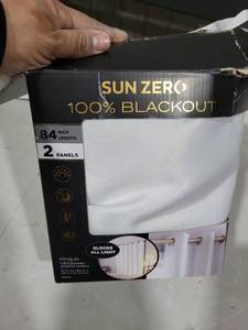 lot 9260 image: Sun Zero 100% Blackout Curtain Panels