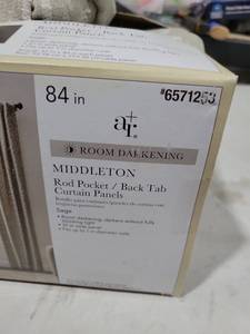 lot 9263 image: Middleton Room Darkening Curtain Panels - 84 inch Sage