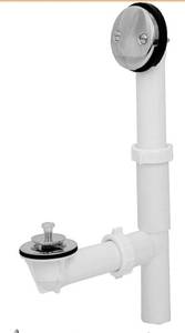 lot 9287 image: Dearborn P8227 Full Kit, Plastic Tubular - White Uni-Lift Stopper w Chrome Finish Trim