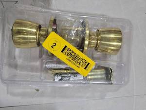 lot 9291 image: Brass Door Knob Set
