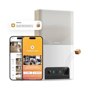 lot 9300 image: Petcube Bites 2 Lite Interactive WiFi Pet Monitoring Camera with Phone App and Treat Dispenser, 1080p HD Video, Night Vision, Two-Way Audio, Sound and Motion Alerts, Cat and Dog Monitor
