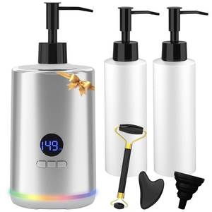lot 9340 image: Massage Oil Warmer, Yofuly Body Lotion Warmer Dispenser Heated Machine with Atmosphere Light, Portable Temperature Adjustable Massage Oil Heater for Beauty Salon and Spa Use, Gray