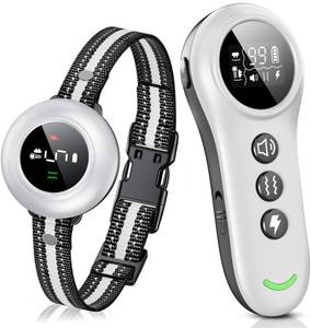 lot 9344 image: 2-in-1 Dog Shock Collar & Dog Bark Collar - Smart Anti Barking Dog Training Collar with 5 Adjustable Sensitivity & 3300FT Remote for All Breeds IP67 Waterproof Rechargeable E-Collar (White)