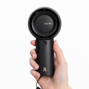 lot 9346 image: JISULIFE Portable Handheld Turbo Fan 18H Max Cooling Time, 6000mAh USB Rechargeable Personal Battery Operated Lash Small Pocket Fan with 5 Speeds for TravelOutdoorVacationConcerts- Black
