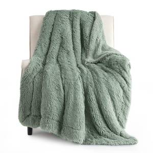 lot 9377 image: Bedsure GentleSoft Fluffy Sage Green Throw Blanket, Sage Green Decor for Room, Soft Cozy Fuzzy Plush Minky Thick Warm Sherpa Fleece Faux Fur Throw Blanket for Couch, Decorative Spring Gifts, 50x60