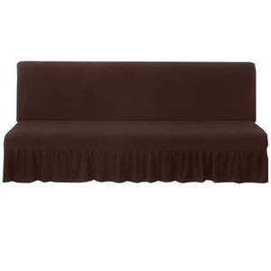 lot 9383 image: Futon Cover-Stretch Armless Futon Covers Full Size With Skirt Ruffled Futon Sofa Cover Washable Folding Sofa Bed Cover Soft Futon Couch Cover Slipcover With Elastic Bottom For Kids,Pets(Coffee)