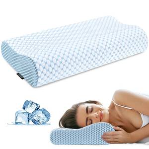 lot 9385 image: Cervical Pillow for Neck Pain Relief, Contour Memory Foam Pillows for Sleeping, Odorless Ergonomic Pillow Adjustable Orthopedic Cooling Pillow Bed Pillow Neck Support for Side Back Stomach Sleepers