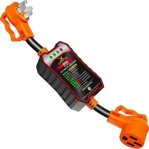 lot 9405 image: CARMTEK RV Surge Protector 50 Amp - RV Circuit Analyzer with Integrated Surge Protection - Smart 50 Amp Surge Voltage Defender with Grip Handles