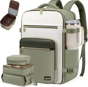 lot 9447 image: LOVEVOOK Travel Backpack For Women,40L Carry On Backpack Flight Approved,TSA Personal Item Travel Bag Fits 17 Inch Laptop,Business Weekender Overnight Daypack with Back Pad and Chest Buckle,Cubes