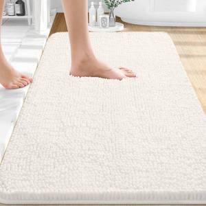 lot 9459 image: OLANLY Bathroom Rugs 36x24, Extra Soft Absorbent Chenille Bath Rugs, Rubber Backing Quick Dry, Machine Washable Bath Mats for Bathroom Floor, Tub and Shower, Home Decor Accessories, Ivory
