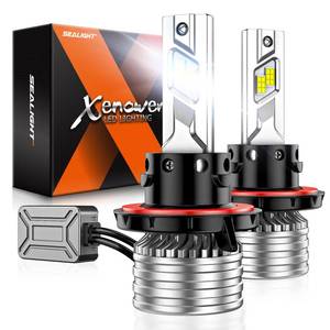 lot 9470 image: SEALIGHT H13 Bulbs, 800% 70,000LM Ultra Brightness H139008 Bulbs,Real 11 Size 6500K Cool White, IP68 Waterproof Fog Bulb, Plug and Play, Pack of 2