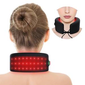 lot 9477 image: Comfytemp Portable Cordless Red Light Therapy for Neck, Wearable Near Infrared Light Therapy Neck Wrap, Rechargeable Flexible Light Wrap for Travel Home Use