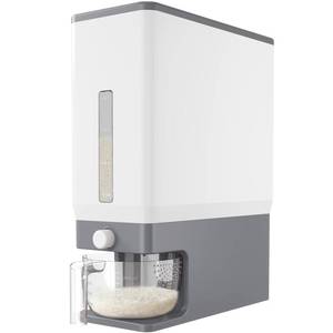 lot 9497 image: Lifewit Rice Dispenser 25 Lbs(11.3kg), Rice Storage Container Sealed Moisture Proof with Measuring Cup for Kitchen Pantry Household, BPA-Free, 1 Pack Grey