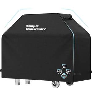 lot 9562 image: Simple Houseware 55 in. Heavy-Duty BBQ Gas Grill Cover, 600D Polyester Waterproof, Weather-Resistant