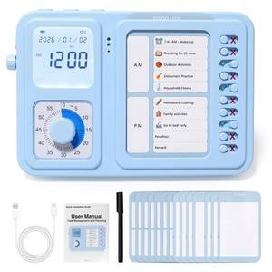 lot 9570 image: 3-in-1 Visual Timer & ADHD Tool for Kids & Adults, Visual Schedule for Kids with Autism, Task Timer with Chore Chart Board, Daily Checklist for Home, School, Classroom, Desk