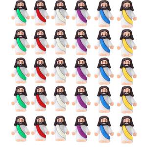 lot 9580 image: AKFAHOIF Mini Jesus Figures, Set of 30pcs Action Figures Little Jesus Figures, Tiny Jesus Figures to Hide and Seek Religious Gifts for Easter Egg Stuffers