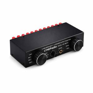 lot 9638 image: Amplifier Speaker Switch Selector,4 Input 2 Output or 2 in 4 Out 300W Per Channel Power Amplifier Speaker Select Switcher