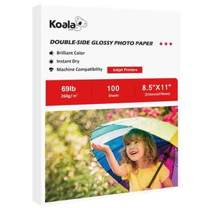 lot 9648 image: Koala Thick Photo Paper 8.5x11 Inches Heavyweight Double Sided High Glossy 100 Sheets 260gsm only Compatible with Inkjet Printer