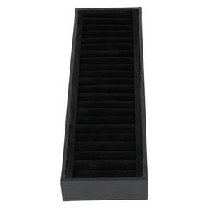 lot 9663 image: SSWBasics Bracelet Tray Holder - 21 Section Bangle Tray with Black Velvet Inserts