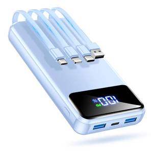lot 9672 image: OHOVIV Portable Charger Power Bank 50000mAh Battery Pack, 22.5W Fast Charging PowerBank with Built in Cables,Travel Essential USB-C Portable Phone Charger for iPhone Samsung Pixel Android iPad-Blue