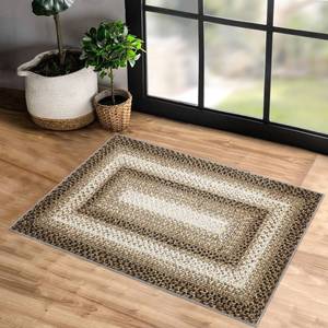 lot 9683 image: ROYHOME Small Area Rug 2x4 Indoor Non-Slip Entryway Mat Braided Print Area Rugs Boho Accent Rug Farmhouse Washable Rug Modern Geometric Carpet for Living Room Bedroom Kitchen, Taupe