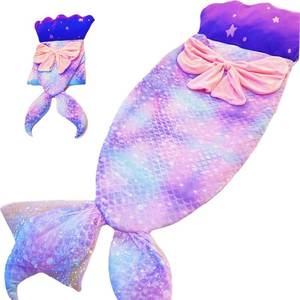 lot 9690 image: Nalexmi Mermaid Kids Sleeping Bag with Pillow, Large Animal Slumber Bag, Machine Washable, Perfect for Camping, Travel, Sleepovers & Indoor Play, Slumber Bags for Kids with Pillow, Girls