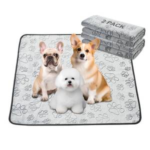 lot 9693 image: Qeils Reusable Puppy Pads, 2 Pack Washable Pee Pads for Dogs, Waterproof Non Slip Wee Wee pad, Absorbent and Leakproof Training Mats for Potty, Crate, Playpen, Bed, Sofa, 36x 41