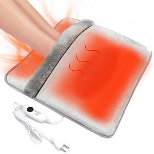 lot 9706 image: Double Sided Foot Warmer with LCD Display,Electric Feet Heating Pads for Women and Man with Non-Slip & Machine Washable,Electric Heated Foot Warmers with 8 Hrs Timer for Bed,Under Desk,Office,Home