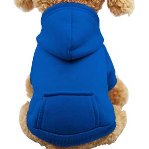 lot 9711 image: Jecikelon Winter Dog Hoodie Sweatshirts with Pockets Warm Dog Clothes for Small Dogs Chihuahua Coat Clothing Puppy Cat Custume (Dark Blue, Large)