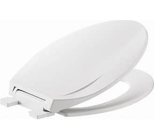 lot 9275 image: American Standard MightyTuff Plastic white Elongated Soft Close Toilet Seat round