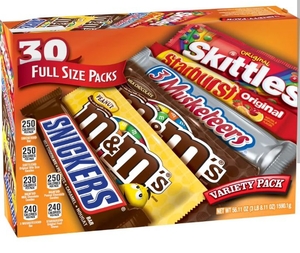 lot 4006 image: Mars Candy Variety Pack - 30 Full Size Bars - RETAIL $33