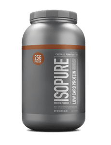 lot 4010 image: Isopure  Low Carb 100% Whey Protein Isolate  25g Protein Powder  Chocolate Peanut Butter  3 lb - RETAIL $80