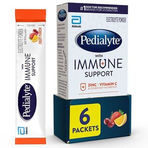 lot 4027 image: Pedialyte Immune Support Electrolyte Powder - Fruit Punch - 2.94oz 6packets